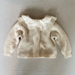 Zara Embroidered collar sweater.